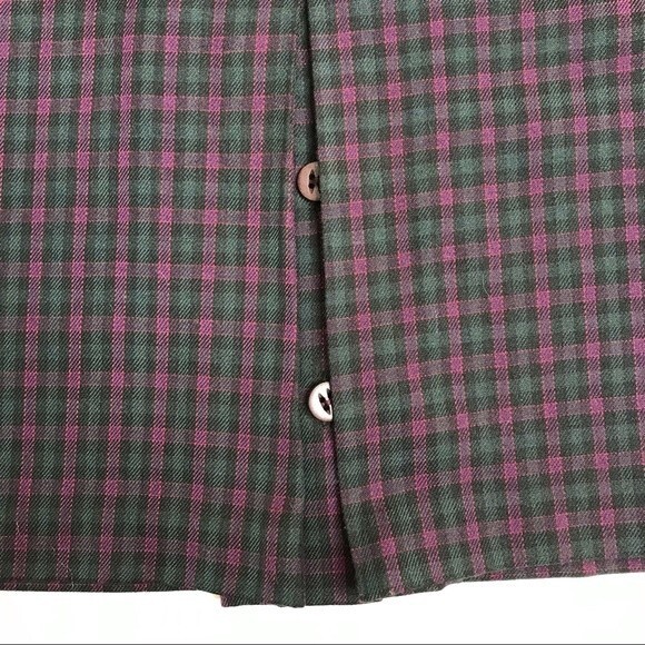 That's Me Vintage Deadstock Plaid Skirt Purple Green Black Women's Size 7/8 - Picture 8 of 16